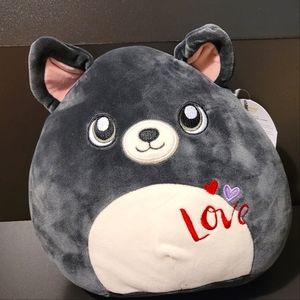 George Boston Terrier Dog 8" w/Tag Squishmallow Valentine 2020 Love and Hearts